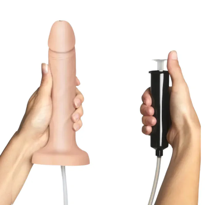 Фалоімітатор, що кінчає Strap-On-Me Squirting Cum Dildo Realistic Black Vanilla XL