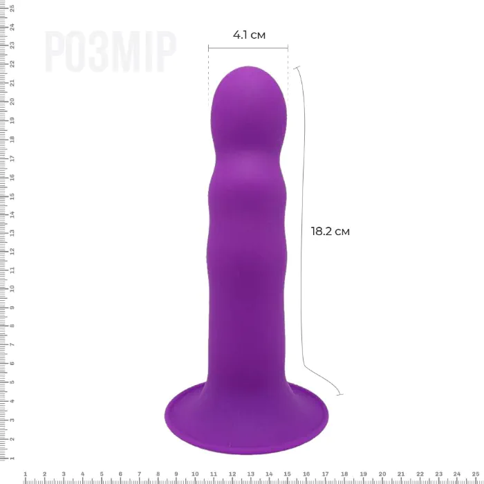 Фалоімітатор на присосці Adrien Lastic Hitsens 3 Purple — фото 2