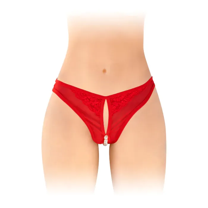 Трусики з перлинами і доступом Fashion Secret Sophie Red