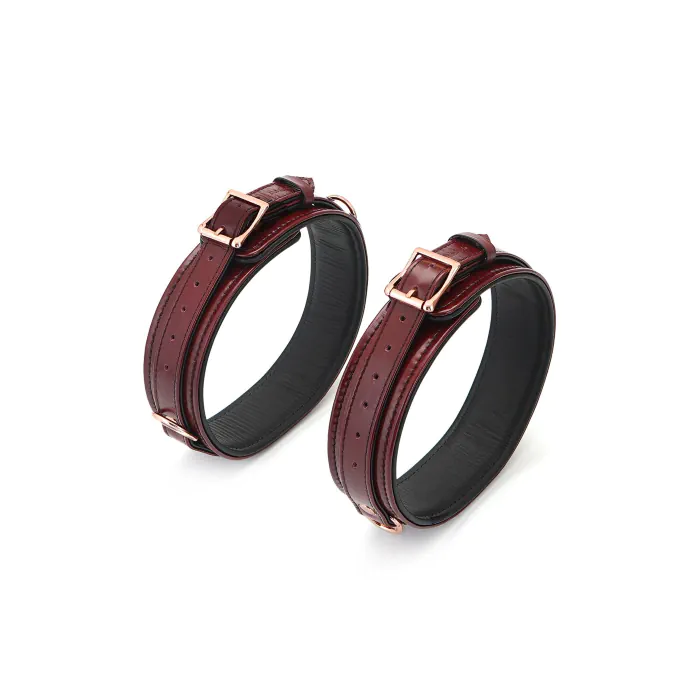 Фіксатори для стегон Liebe Seele Wine Red Thigh Cuffs S — фото 3