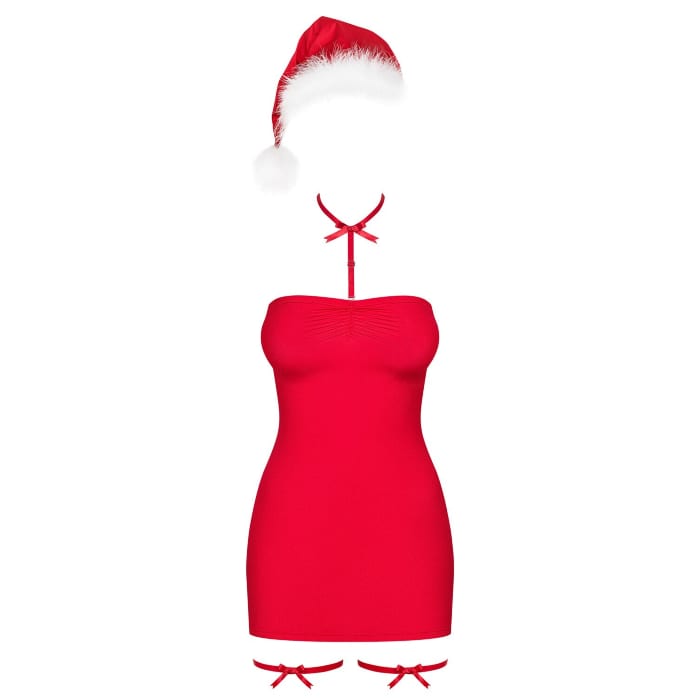 Сорочка Obsessive Kissmas chemise red — фото 8