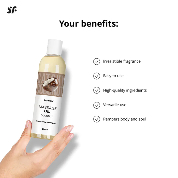 Масажна олія Satisfyer Massage Oil Coconut 250 мл — фото 7