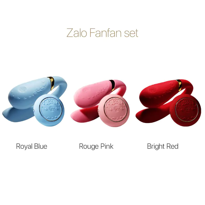 Смартвібратор для пар Zalo Fanfan set Royal Blue — фото 9
