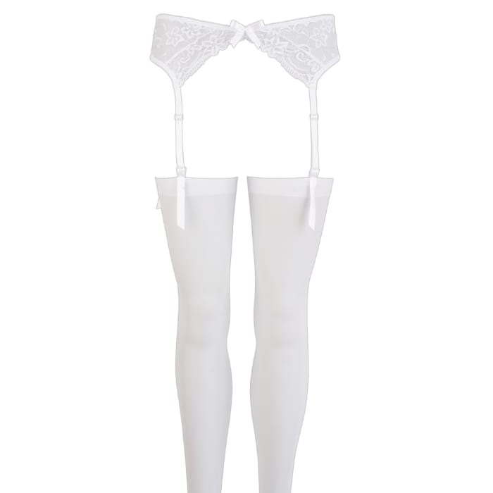 Комплект пояс для панчохи та панчохи Mandy Mystery NO:XQSE White — фото 18