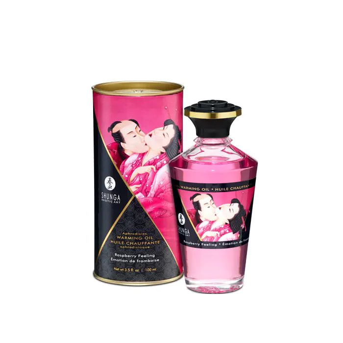 Розігріваюча олія Shunga APHRODISIAC WARMING OIL малина