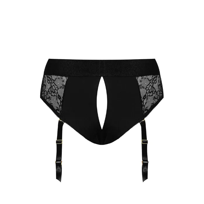 Мереживні труси для страпону з підв'язками для панчох Strap-On-Me DIVA HARNESS - XL — фото 4