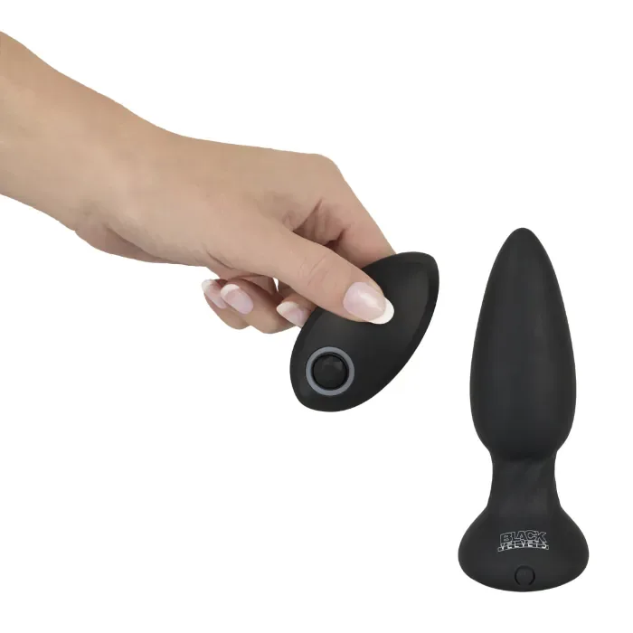 Анальна пробка Black Velvets RC Rotating & Vibrating Plug Black — фото 7