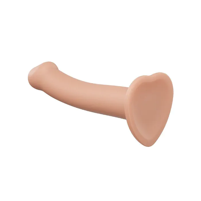 Насадка для страпону Strap-On-Me Dual Density Dildo Flesh L, діаметр 3,7см, двошарова, гнучка — фото 3