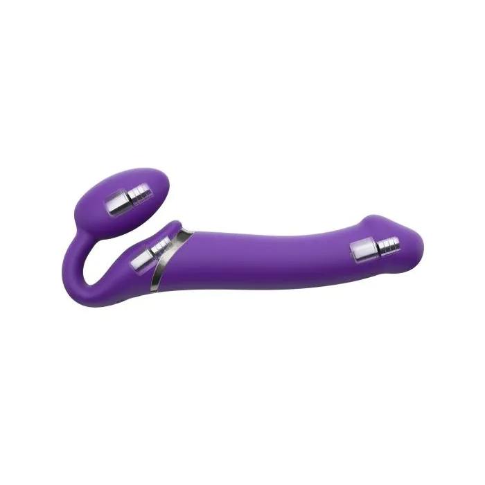 Страпон із вібрацією Strap-On-Me розмір M Violet — фото 4