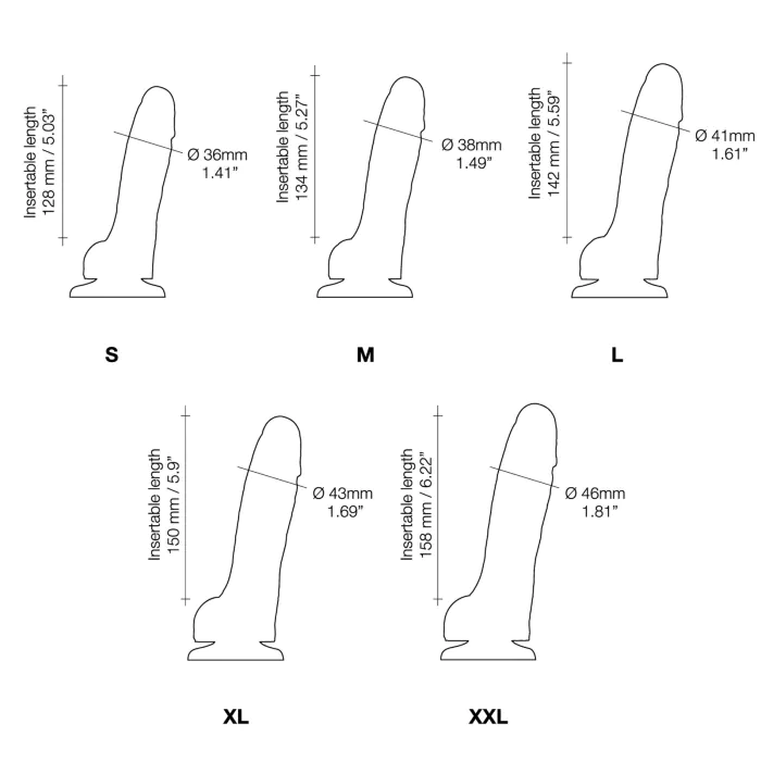 Реалістичний фалоімітатор Strap-On-Me Sliding Skin Realistic Dildo Black XL — фото 7