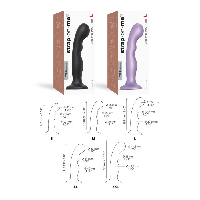 Насадка для страпона Strap-On-Me Dildo Plug P&G Black S — фото 4
