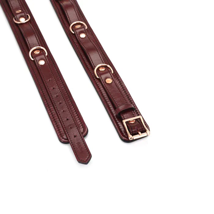Фіксатори для стегон Liebe Seele Wine Red Thigh Cuffs L — фото 4