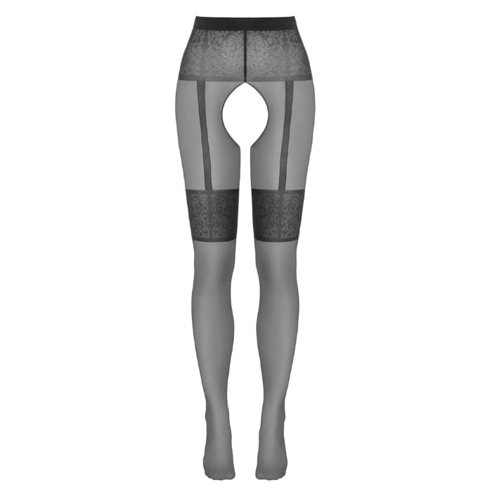 Колготи з доступом Cottelli Legwear Black — фото 22