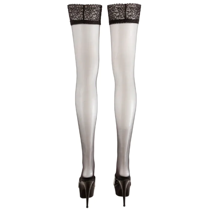 Панчохи чорні Cottelli Collection Stockings — фото 5