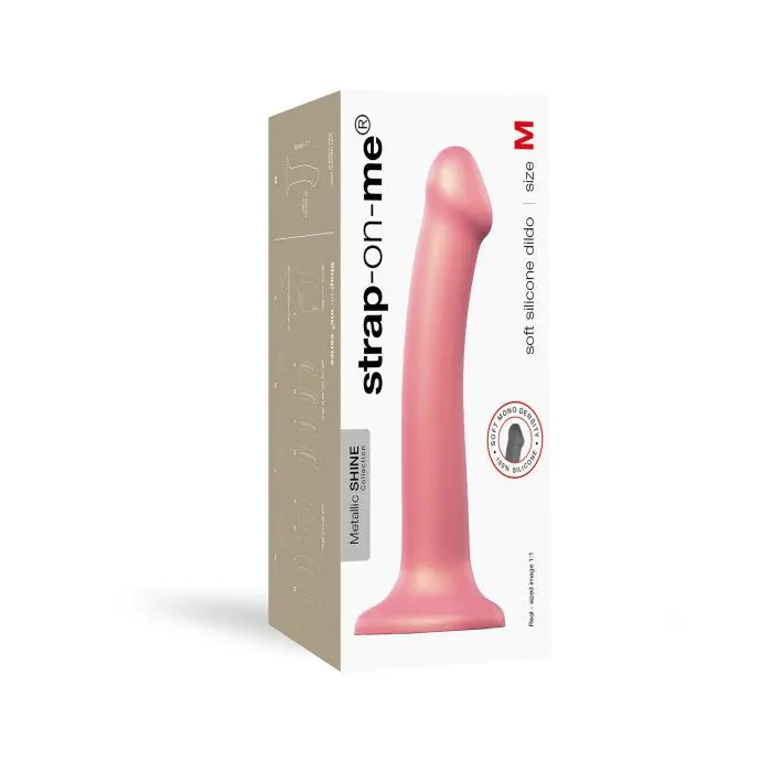 Насадка для страпону Strap-On-Me Mono Density Dildo Rose M діам. 33 см — фото 4