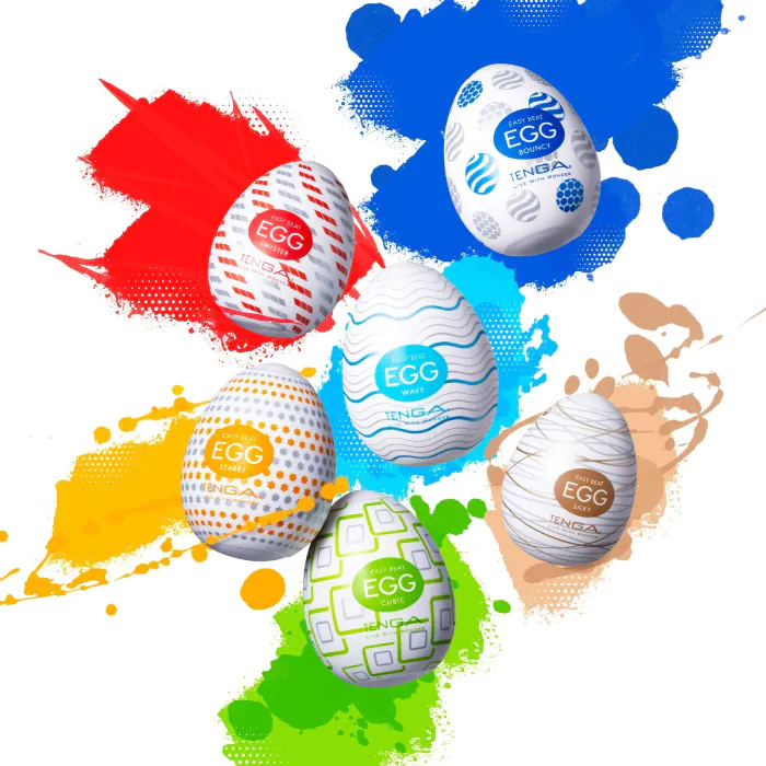 Набір мастурбаторів-яєць Tenga Egg Standard 3 Pack 1 (Wavy, Starry, Cubic) — фото 8