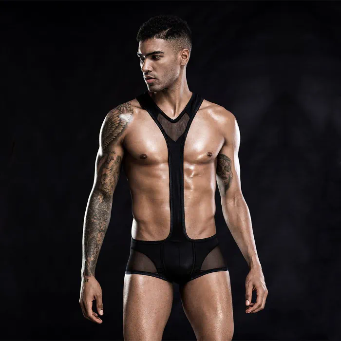 Чоловіче боді JSY Потужний Саймон One Size Black