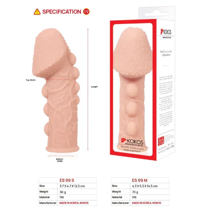 Насадка на член Kokos Extreme Sleeve ES.09 S — фото 5