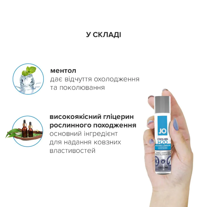 Лубрикант на водній основі JO H2O Cooling 30 мл — фото 8