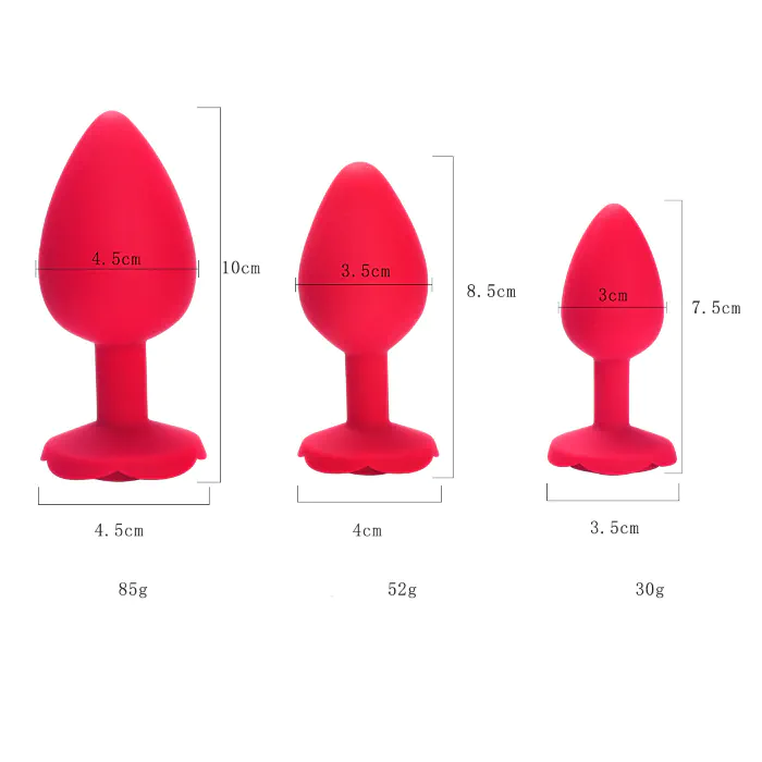 Анальна пробка Baby XXX Rose М Red — фото 16