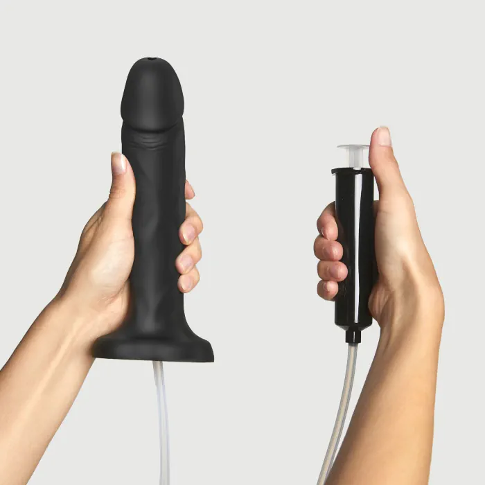 Фалоімітатор, що кінчає Strap-On-Me Squirting Cum Dildo Realistic Black XL — фото 2
