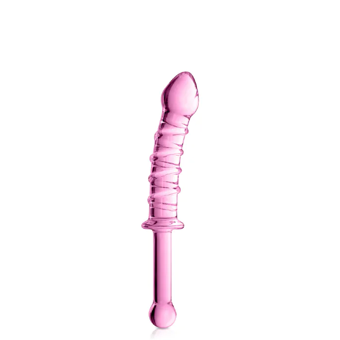 Скляний фалоімітатор №16 PINK Glossy Toys