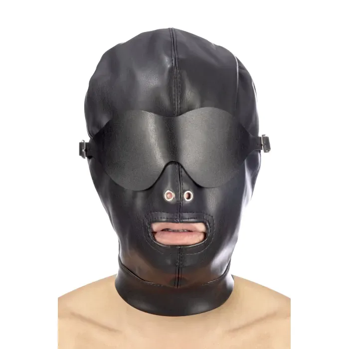 Каптур зі знімною маскою Fetish Tentation BDSM Black