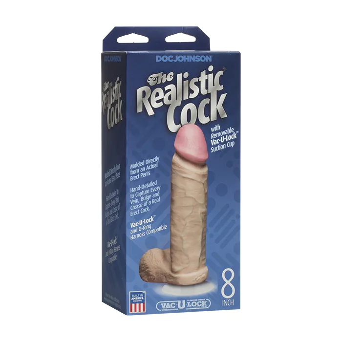 Фалоімітатор Doc Johnson Realistic Cock 8 inch Vack-U-Lock — фото 3