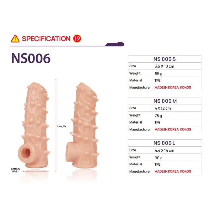 Насадка Kokos Nude Sleeve NS 006 L — фото 3