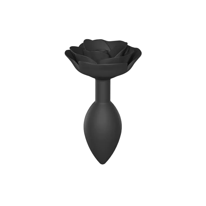 Силіконова анальна пробка Love To Love Open Roses розмір L Black Onyx