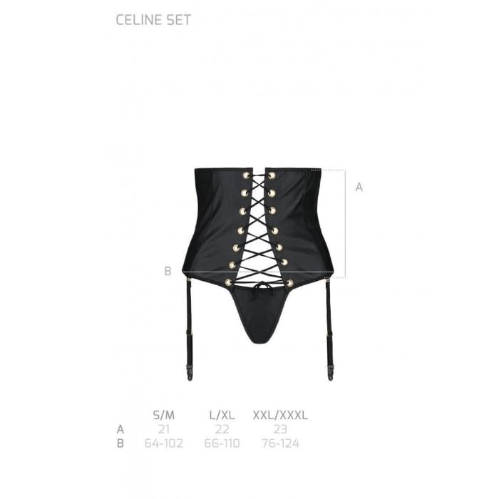 Пояс-корсет Passion Celine Set Black — фото 28