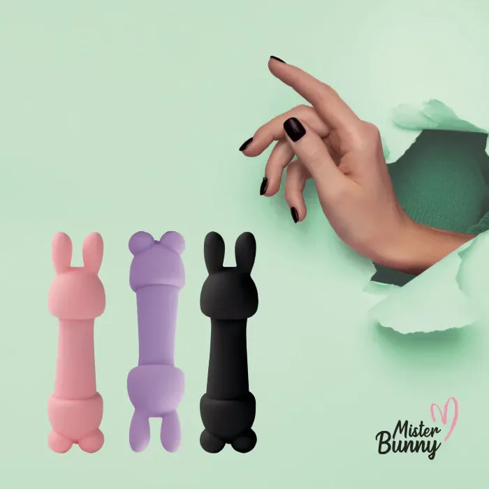Міні-вібратор FeelzToys Mister Bunny Black — фото 6