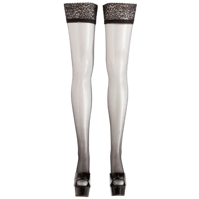 Панчохи чорні Cottelli Collection Stockings — фото 4